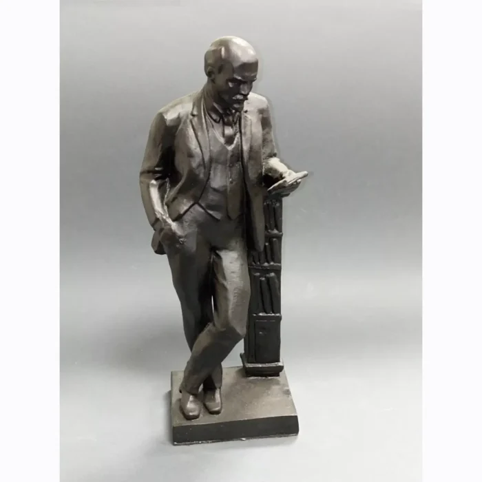 V.I. Lenin Statuette with Book | Rare Soviet-Era Collectible