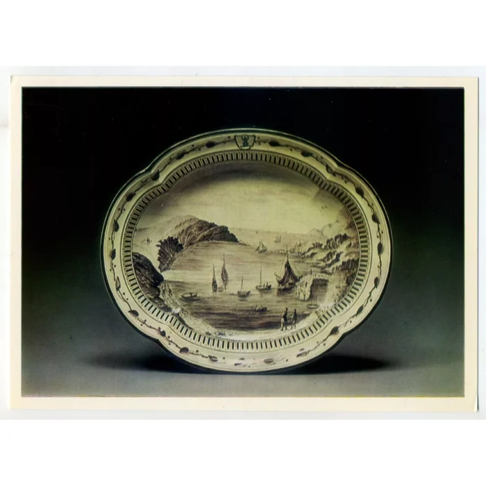 Green Frog Service Oval Compotier by Josiah Wedgwood