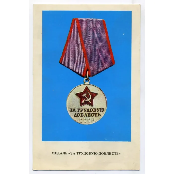 Medal For Labour Valour - Vintage Postcard