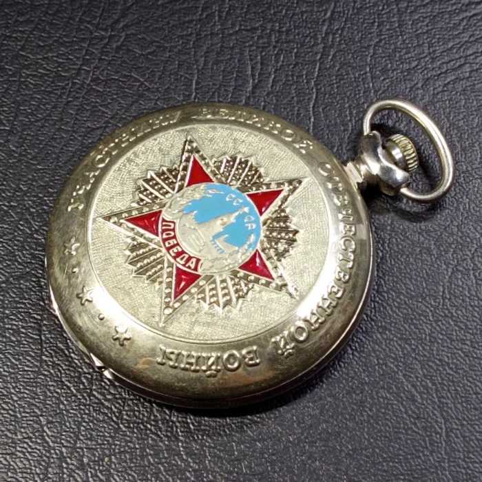 Pocket Watch Soviet Victory WW2 Molnija Mechanical